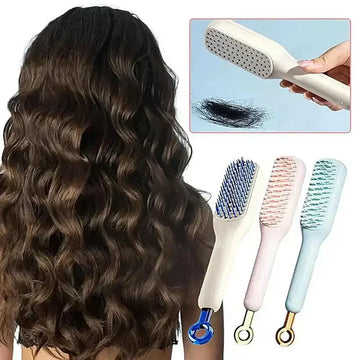 Self Cleaning Hair Brush, One-Click Cleaning