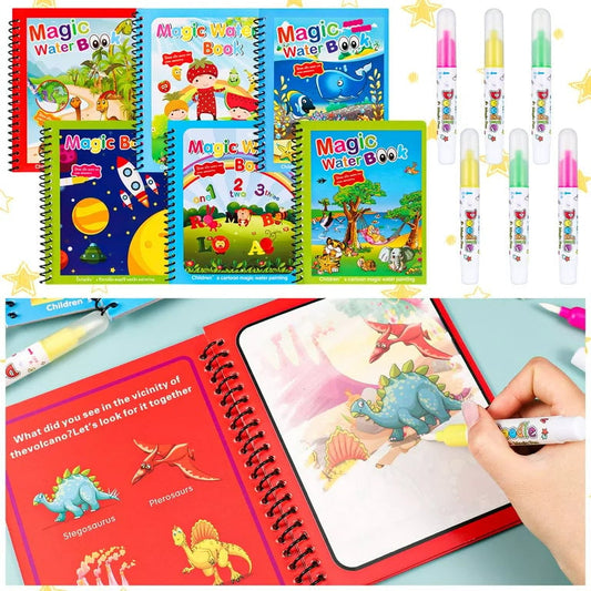 Magic Water Color Painting Book with Pen