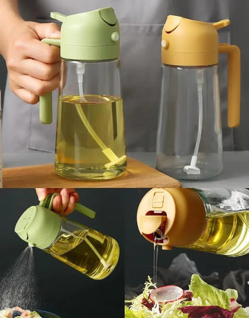 2-in-1 Glass Oil Dispenser and Sprayer