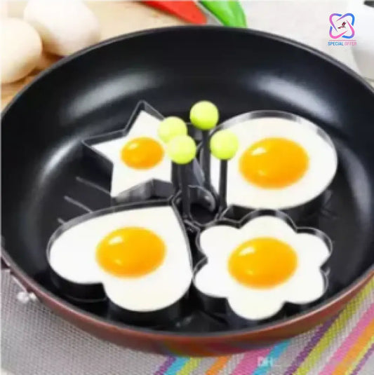 Pack of 4 Stainless Steel Egg Shaper